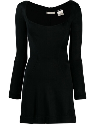 Alaïa Pre-Owned fitted longsleeved mini dress in black