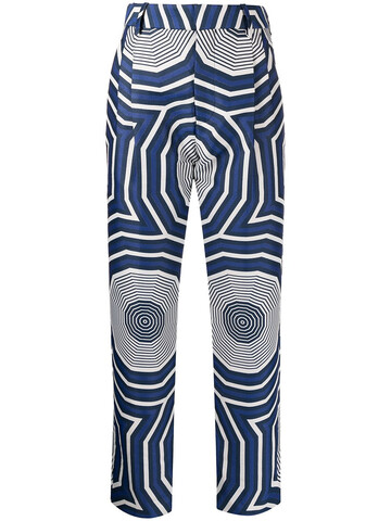 charles jeffrey loverboy geometric tailored trousers - blue