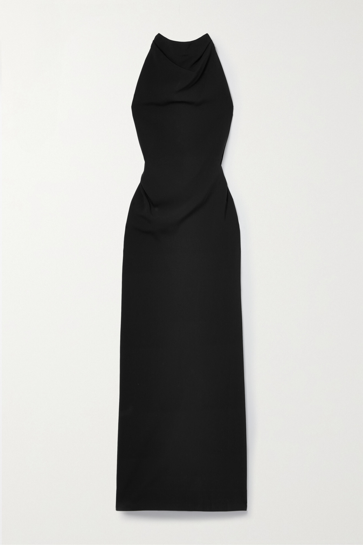 Proenza Schouler - Open-back Draped Crepe Maxi Dress - Black