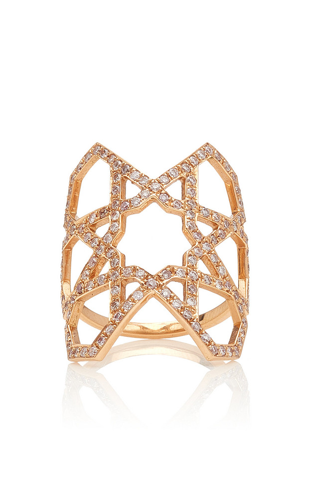 Ralph Masri 18K Rose Gold Sapphire Ring in white