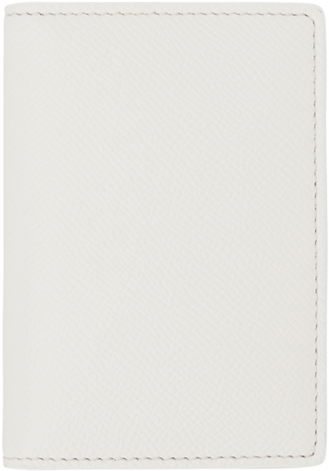 maison margiela white four stitches card holder