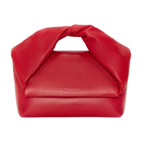 Jw Anderson Medium Twister - Leather Top Handle Bag in red