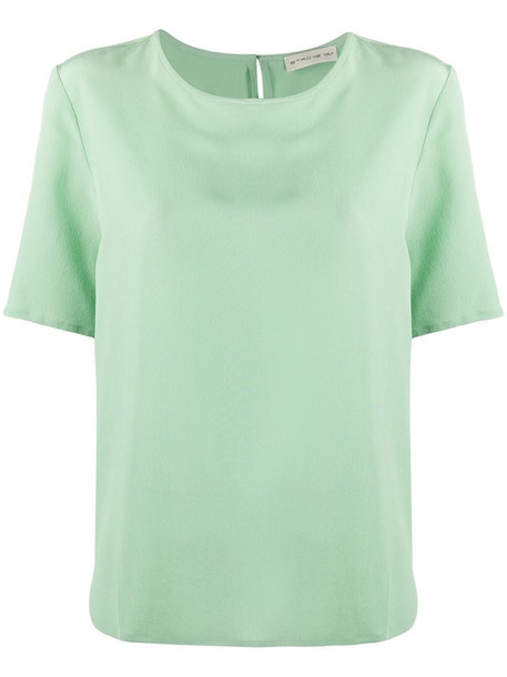 Etro silk round neck T-shirt in green