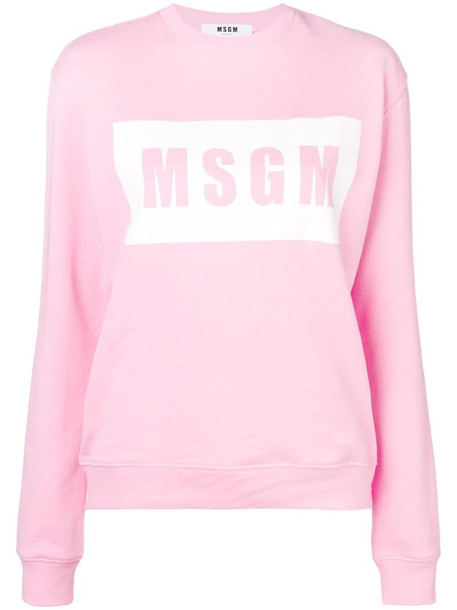 MSGM logo sweatshirt in pink
