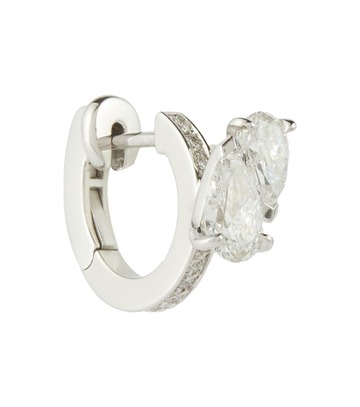 Repossi Serti Sur Vide 24kt white gold single earring with diamonds in silver