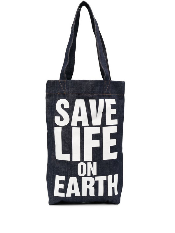 Katharine Hamnett London Save Life On Earth tote bag in blue