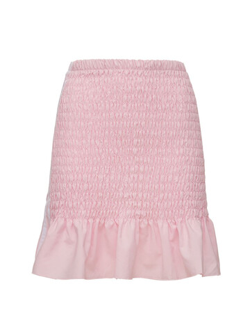 ADIDAS ORIGINALS High Rise Smocked Skirt in pink