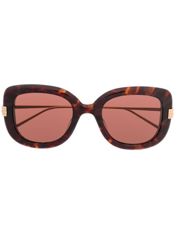 Boucheron Eyewear oversized sunglasses in brown