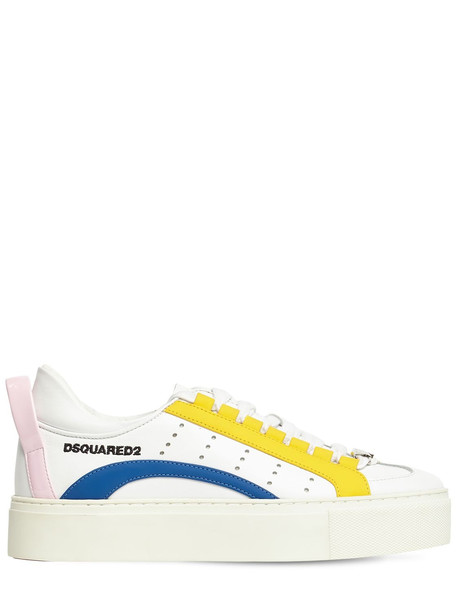 DSQUARED2 30mm 551 Leather & Rubber Sneakers in blue / white