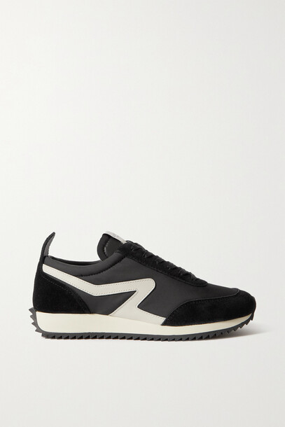 rag & bone - Retro Runner Suede And Leather-trimmed Recycled Mesh Sneakers - Black