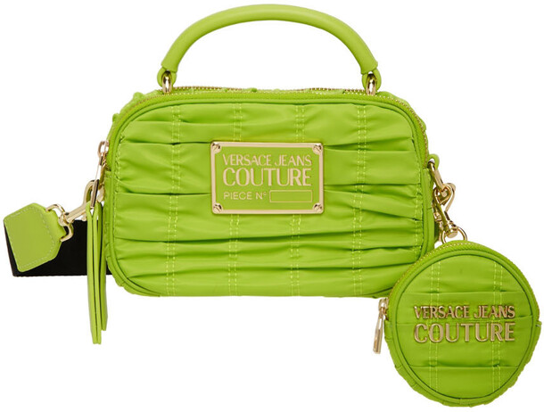 Versace Jeans Couture Green Crunchy Nylon Bag