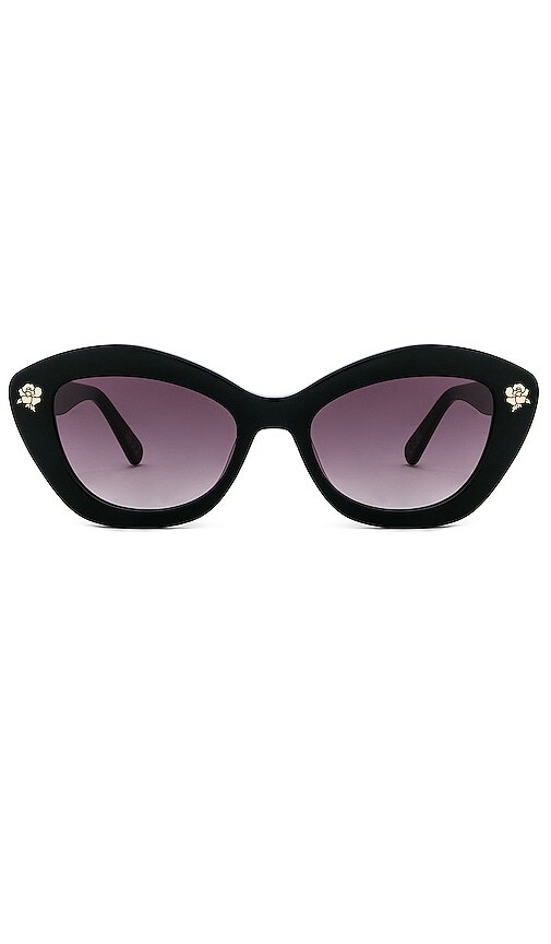 LoveShackFancy Hessel Cat Eye Sunglasses in Black