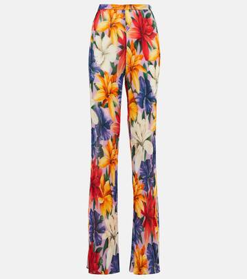 etro high-rise straight floral pants