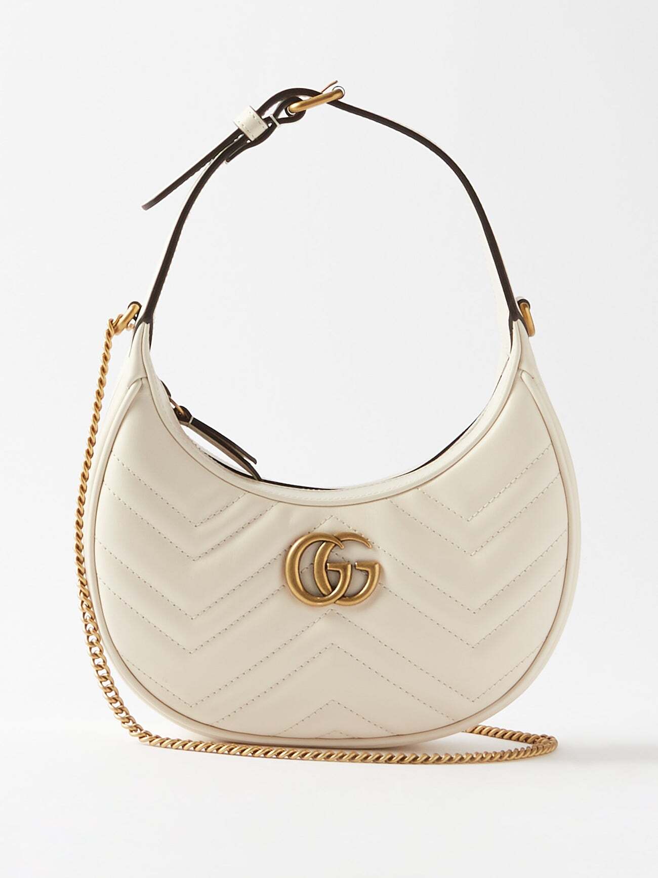 Gucci - GG Marmont Mini Quilted-leather Handbag - Womens - White
