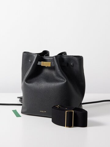 demellier - new york grained-leather bucket bag - womens - black