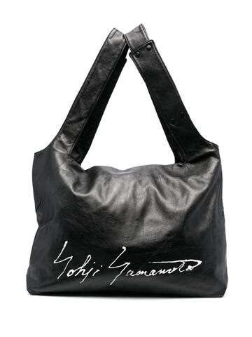 discord yohji yamamoto infinite signature logo-print tote bag - black