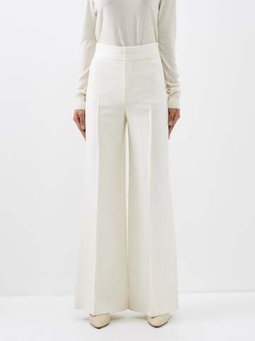 Chloé Chloé - High-rise Silk-blend Flared Trousers - Womens - White