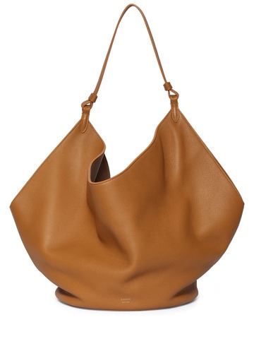 khaite medium lotus smooth leather tote bag