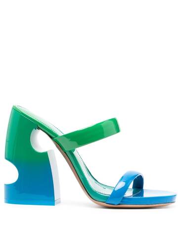 off-white shade meteor block 120mm sandals - blue