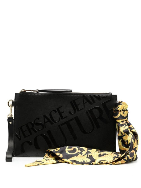 Versace Jeans Couture baroque-scarf shoulder bag - Black