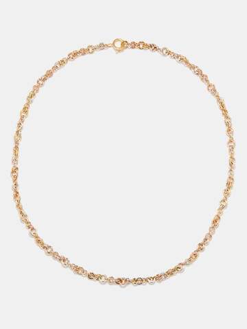 spinelli kilcollin - helio mx 18kt gold, rose gold & silver necklace - womens - gold multi
