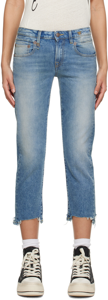 r13 blue rips jeans