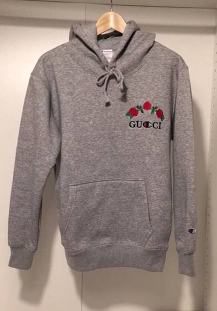 gucci champion hoodie real