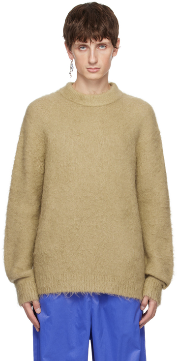 acne studios beige crewneck sweater