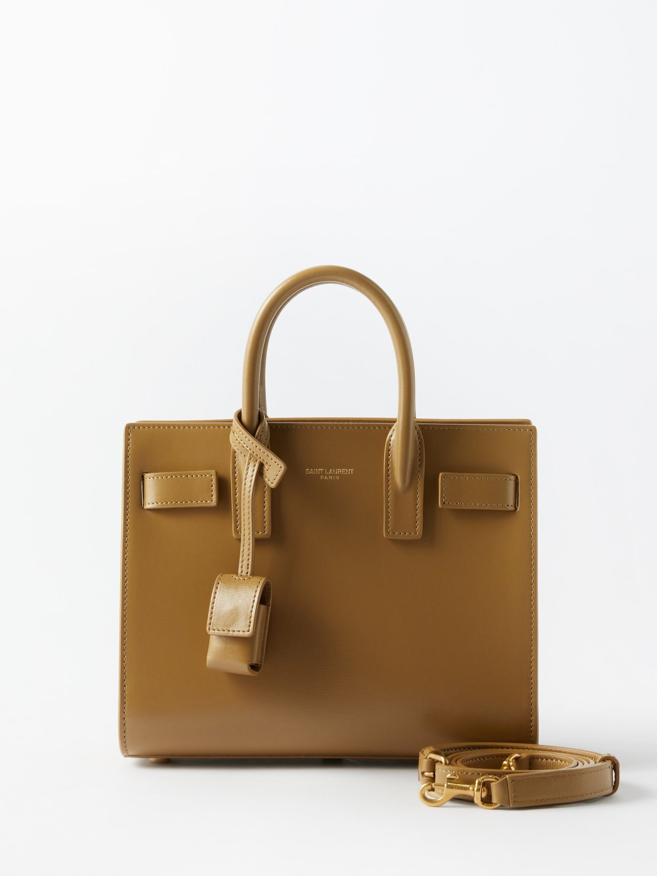Saint Laurent - Sac De Jour Nano Leather Handbag - Womens - Tan