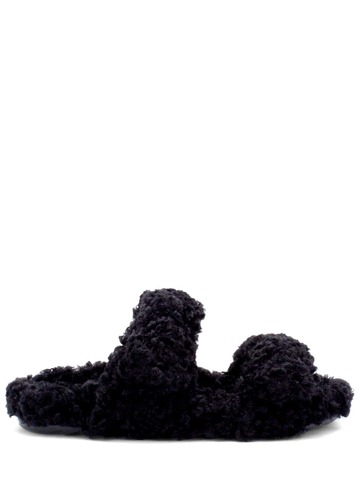 GIA BORGHINI 10mm Eco Shearling Flats in black