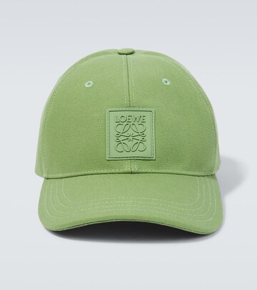 loewe anagram cotton canvas baseball cap in green