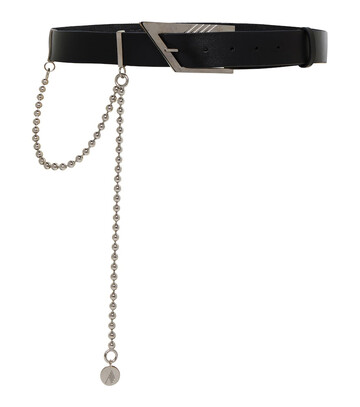 The Attico Chain leather belt in black