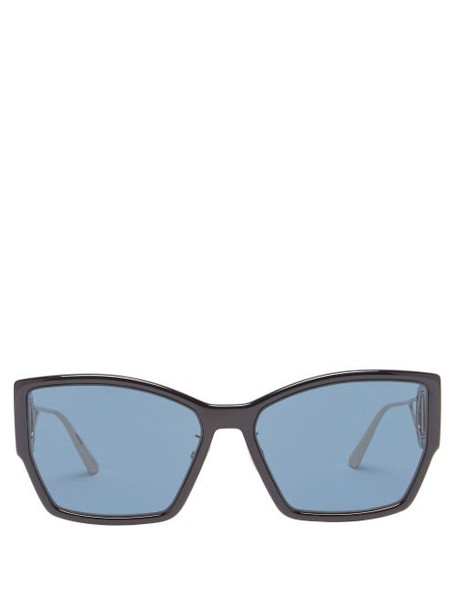 Dior - 30montaigne Cd-logo Cat-eye Acetate Sunglasses - Womens - Black Blue