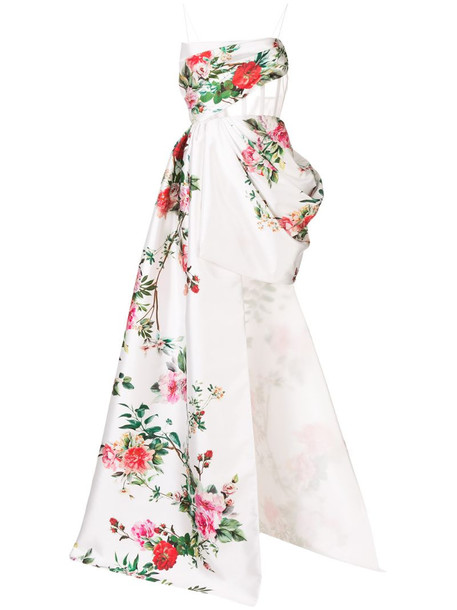 Alex Perry Reid floral dress in white