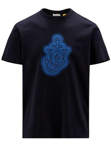 MONCLER GENIUS Jw Anderson Printed Jersey T-shirt in navy