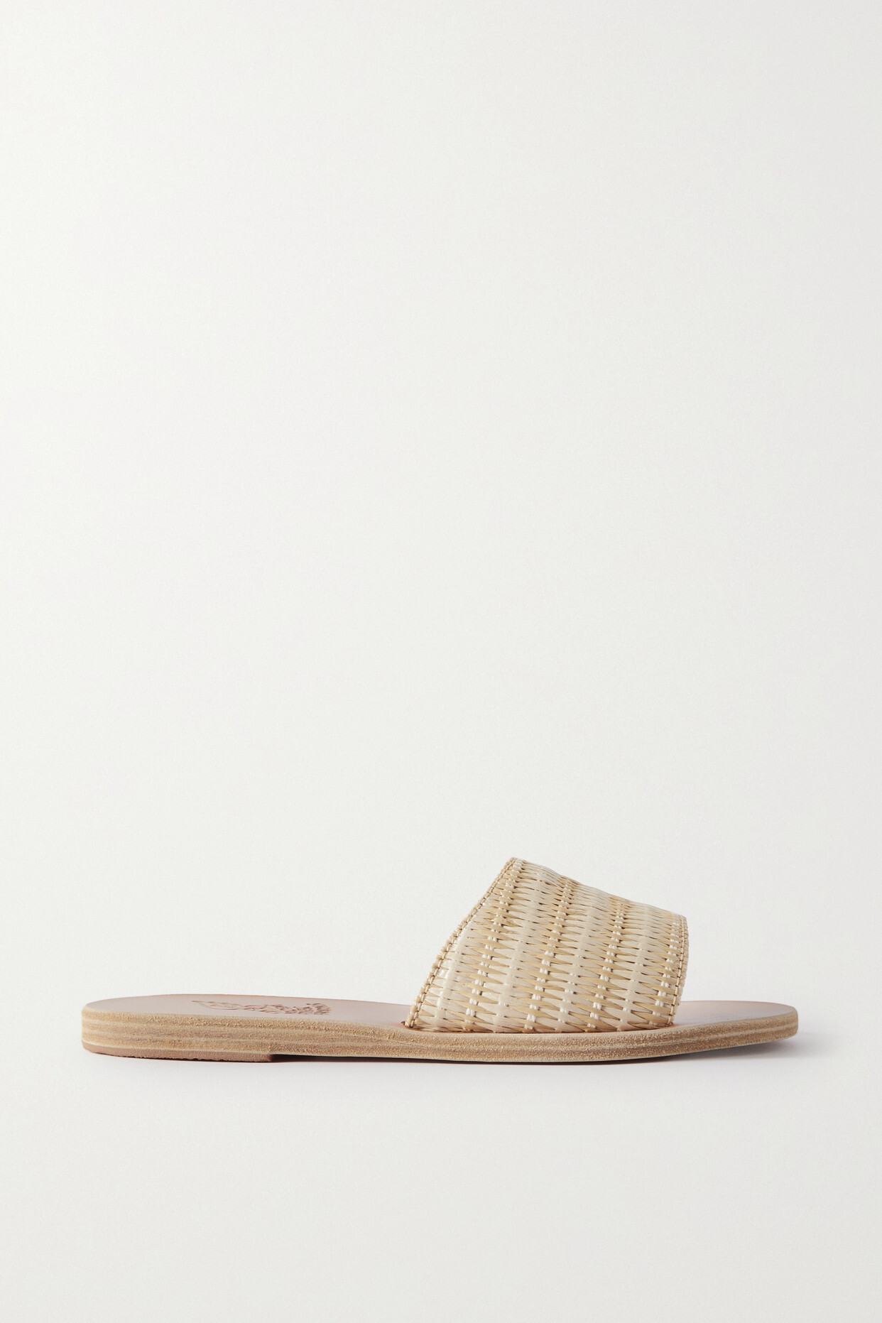 Ancient Greek Sandals - Taygete Raffia Slides - Neutrals