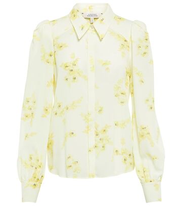 Dorothee Schumacher Floral Movement silk-blend shirt in yellow