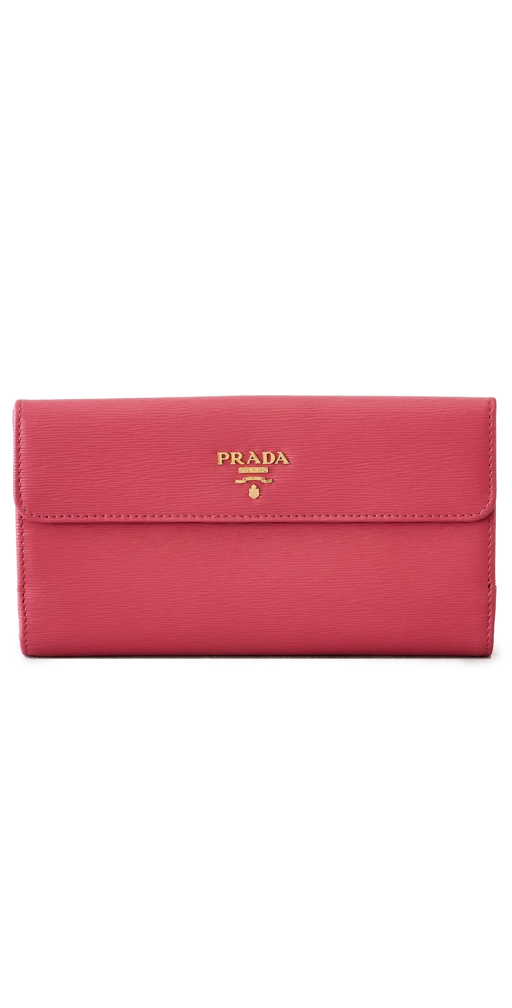 What Goes Around Comes Around Prada Pink Vitello Move Wallet
