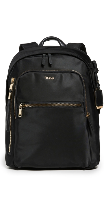 tumi halsey backpack black/gold one size