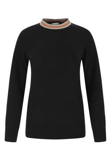 Burberry Stripe Detailed Sweater in black