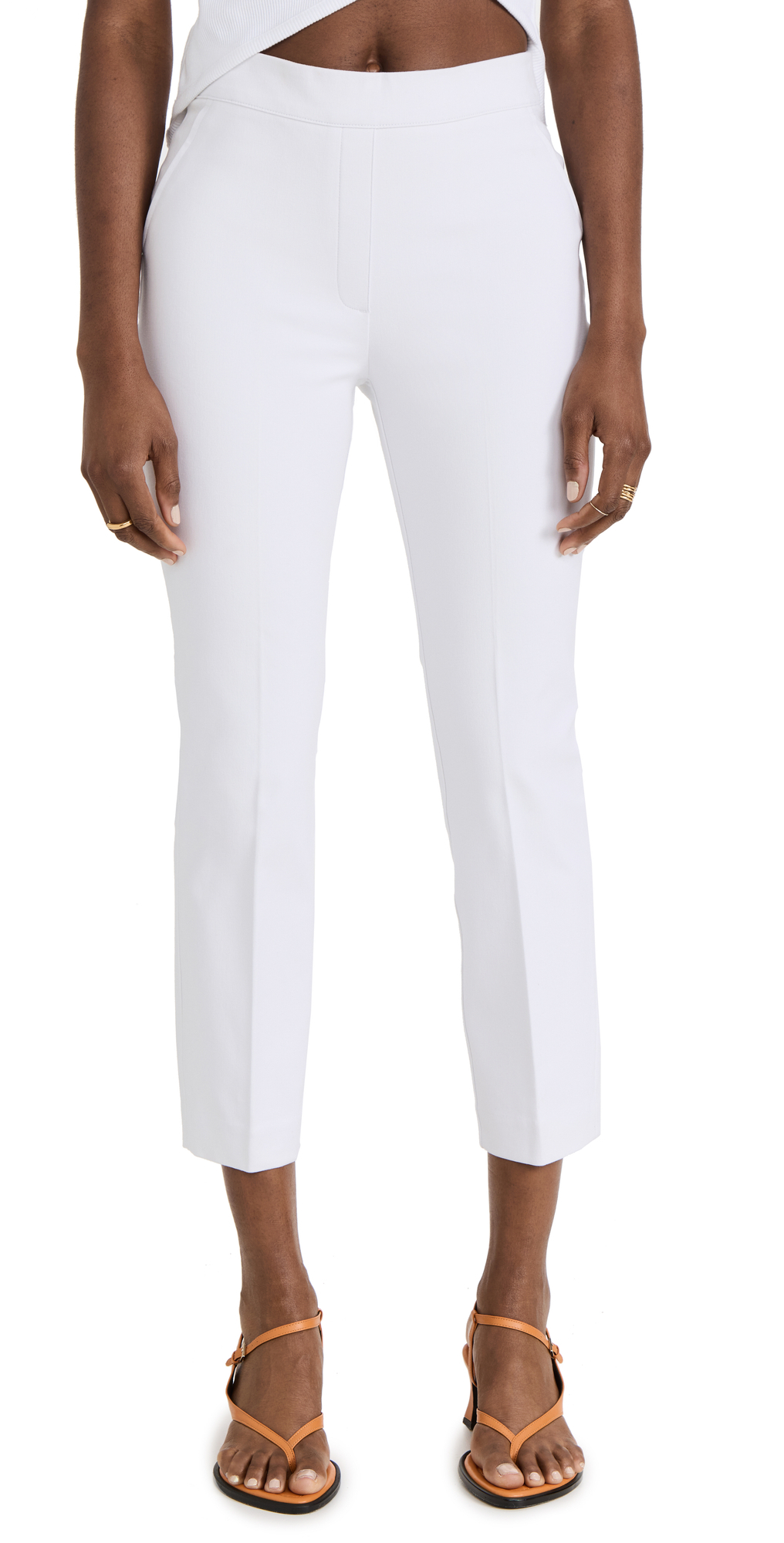 SPANX The Silver Lining Straight Trousers in white