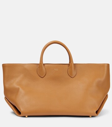 khaite amelia medium leather tote bag in brown