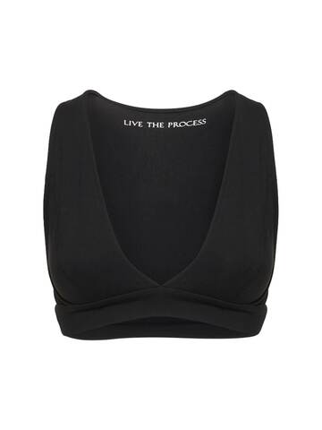 live the process naia bra top in black