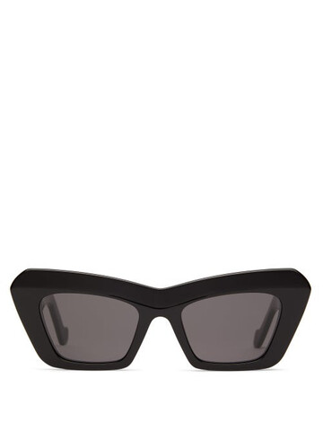 loewe - anagram-logo cat-eye acetate sunglasses - womens - black