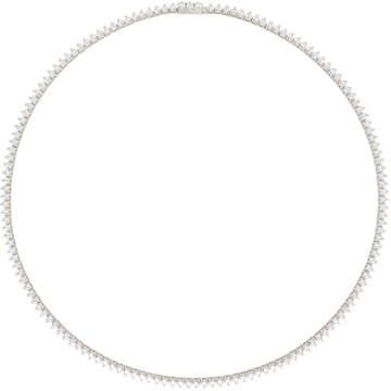 numbering silver #3710 tennis necklace in white