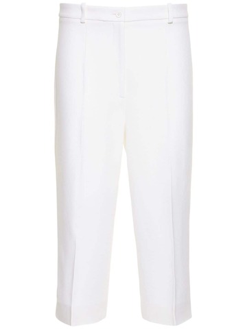 MICHAEL KORS COLLECTION Double Crepe Sablé High-waist Pants in white