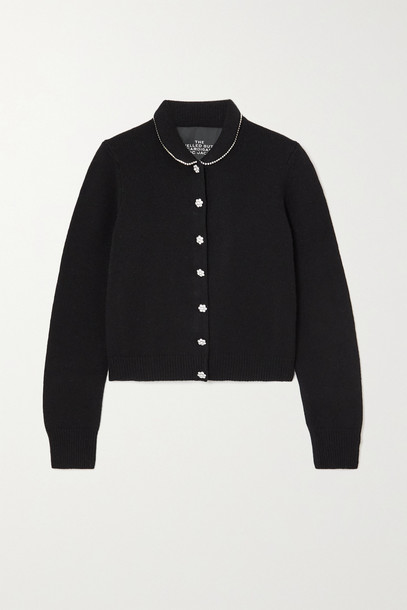 THE MARC JACOBS - The Jeweled Crystal-embellished Wool-blend Cardigan - Black