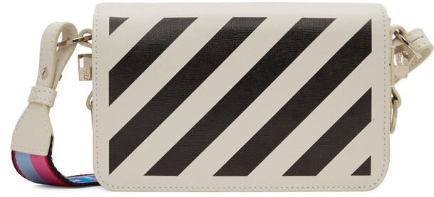 Off-White White & Black Mini Binder Flap Bag