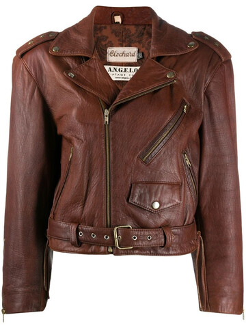 A.N.G.E.L.O. Vintage Cult 1980s leather biker jacket in brown