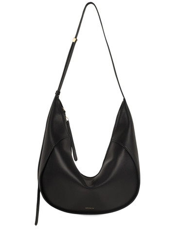 WANDLER Maggie Leather Shoulder Bag in black